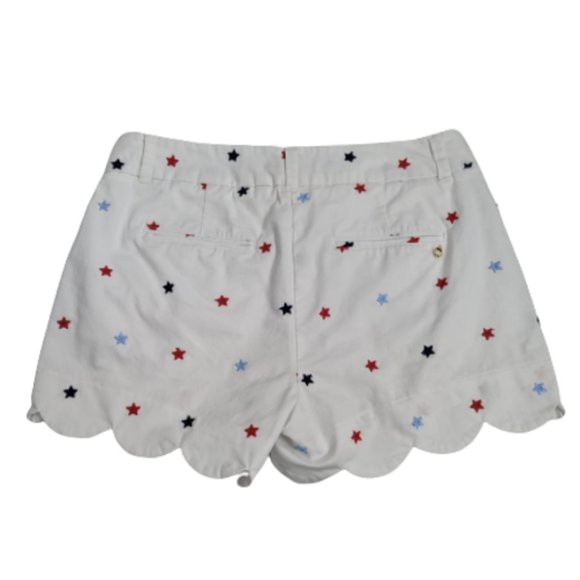 Crown & Ivy Embroidered Americana Stars Shelby Shorts 4 - Picture 5 of 7